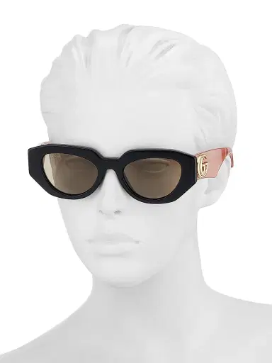 Gucci Women's Generation 51MM Geometric Sunglasses - Black Beige | Thumbnail 4 Gucci Women's Generation 51MM Geometric Sunglasses - Black Beige | Thumbnail 4