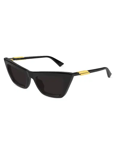 Bottega Veneta Women's Snap Ribbon 53MM Cat-Eye Sunglasses - Black | Thumbnail 1 Bottega Veneta Women's Snap Ribbon 53MM Cat-Eye Sunglasses - Black | Thumbnail 1