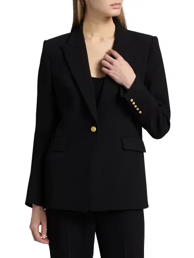 Kobi Halperin Women's Rue Crepe Single-Breasted Blazer - Black - Size XXL | Thumbnail 3 Kobi Halperin Women's Rue Crepe Single-Breasted Blazer - Black - Size XXL | Thumbnail 3
