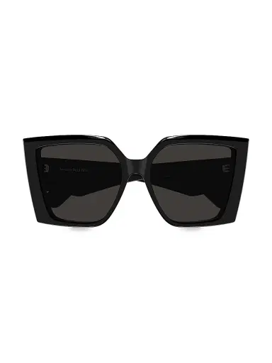 McQueen Women's Stacked Logo 56MM Square Sunglasses - Dark Grey Black | Thumbnail 2 McQueen Women's Stacked Logo 56MM Square Sunglasses - Dark Grey Black | Thumbnail 2