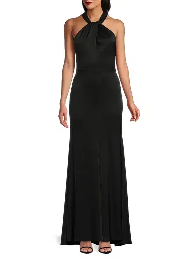 Ungaro Women's Wilde Satin Halterneck Maxi Dress - Black | Thumbnail 2 Ungaro Women's Wilde Satin Halterneck Maxi Dress - Black | Thumbnail 2