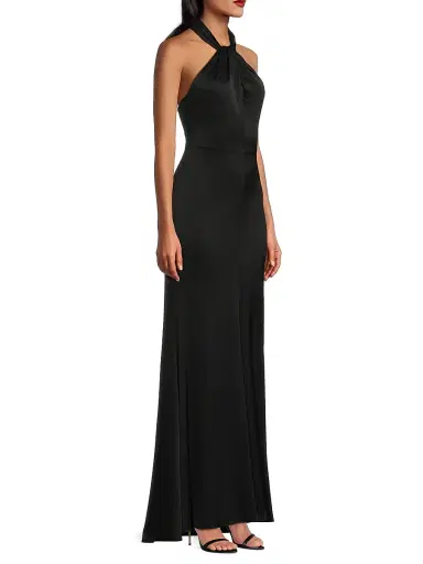 Ungaro Women's Wilde Satin Halterneck Maxi Dress - Black | Thumbnail 4 Ungaro Women's Wilde Satin Halterneck Maxi Dress - Black | Thumbnail 4