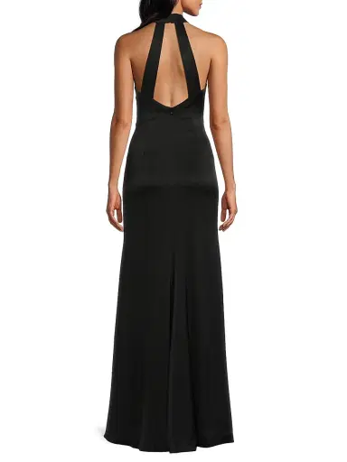Ungaro Women's Wilde Satin Halterneck Maxi Dress - Black | Thumbnail 5 Ungaro Women's Wilde Satin Halterneck Maxi Dress - Black | Thumbnail 5
