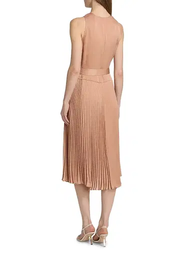 Kobi Halperin Women's Maxine Satin Tie-Waist Sleeveless Midi-Dress - Chai - Size Small | Thumbnail 5 Kobi Halperin Women's Maxine Satin Tie-Waist Sleeveless Midi-Dress - Chai - Size Small | Thumbnail 5