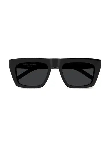 Saint Laurent Women's Monogram Hinge 52MM Acetate Square Sunglasses - Black Dark Grey | Thumbnail 2 Saint Laurent Women's Monogram Hinge 52MM Acetate Square Sunglasses - Black Dark Grey | Thumbnail 2