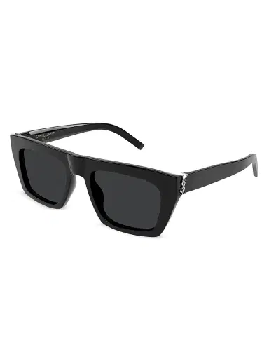 Saint Laurent Women's Monogram Hinge 52MM Acetate Square Sunglasses - Black Dark Grey | Thumbnail 1 Saint Laurent Women's Monogram Hinge 52MM Acetate Square Sunglasses - Black Dark Grey | Thumbnail 1