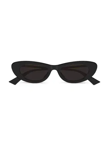 Bottega Veneta Women's Snap Ribbon 51MM Cat-Eye Sunglasses - Black | Thumbnail 2 Bottega Veneta Women's Snap Ribbon 51MM Cat-Eye Sunglasses - Black | Thumbnail 2