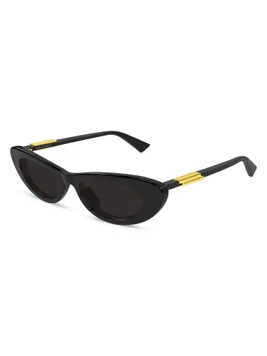 Bottega Veneta Women's Snap Ribbon 51MM Cat-Eye Sunglasses - Black | Thumbnail 1 Bottega Veneta Women's Snap Ribbon 51MM Cat-Eye Sunglasses - Black | Thumbnail 1
