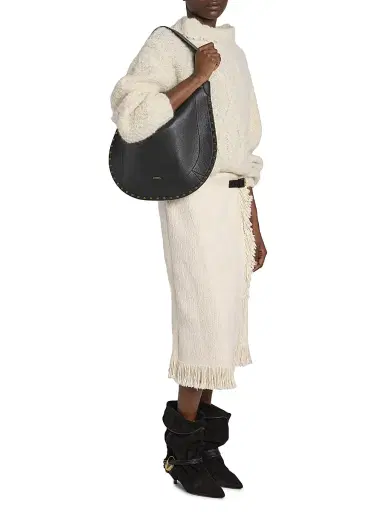 Isabel Marant Women's Oskan Leather Hobo Bag - Black | Thumbnail 2 Isabel Marant Women's Oskan Leather Hobo Bag - Black | Thumbnail 2