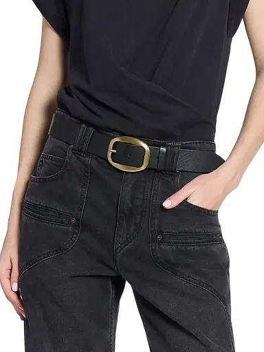 Isabel Marant Women's Dara Leather Belt - Black | Thumbnail 2 Isabel Marant Women's Dara Leather Belt - Black | Thumbnail 2