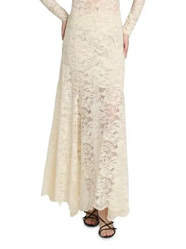 Rabanne Women's Lace Maxi Skirt - Ivory - Size 12 | Thumbnail 3 Rabanne Women's Lace Maxi Skirt - Ivory - Size 12 | Thumbnail 3
