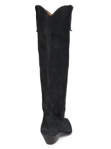 Isabel Marant Women's Denvee 40MM Suede Tall Western Boots - Faded Black | Thumbnail 3 Isabel Marant Women's Denvee 40MM Suede Tall Western Boots - Faded Black | Thumbnail 3