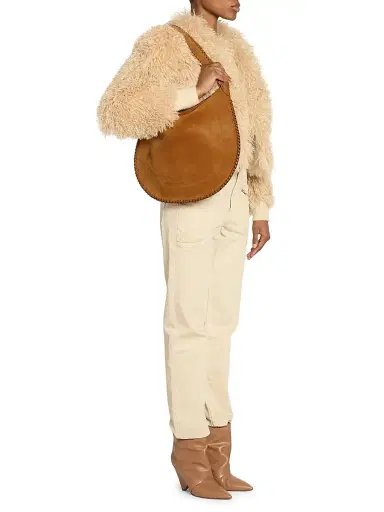 Isabel Marant Women's Oskan Suede Leather Hobo Bag | Thumbnail 2 Isabel Marant Women's Oskan Suede Leather Hobo Bag | Thumbnail 2