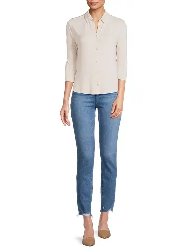 Majestic Filatures Women's Soft Touch Shirt - Ecru Chine | Thumbnail 2 Majestic Filatures Women's Soft Touch Shirt - Ecru Chine | Thumbnail 2