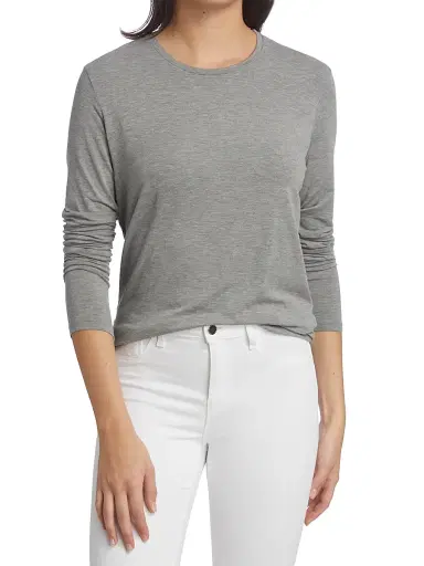 MAJESTIC FILATURES Women's Soft Touch Long Sleeve Tee - Gris Chine - Size XL | Thumbnail 3 MAJESTIC FILATURES Women's Soft Touch Long Sleeve Tee - Gris Chine - Size XL | Thumbnail 3