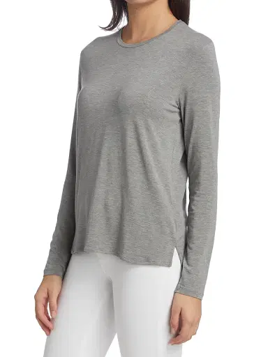MAJESTIC FILATURES Women's Soft Touch Long Sleeve Tee - Gris Chine - Size XL | Thumbnail 4 MAJESTIC FILATURES Women's Soft Touch Long Sleeve Tee - Gris Chine - Size XL | Thumbnail 4