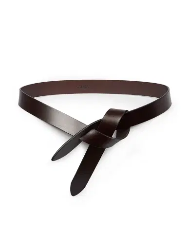 Isabel Marant Women's Lecce Knotted Leather Belt - Chocolate | Thumbnail 1 Isabel Marant Women's Lecce Knotted Leather Belt - Chocolate | Thumbnail 1