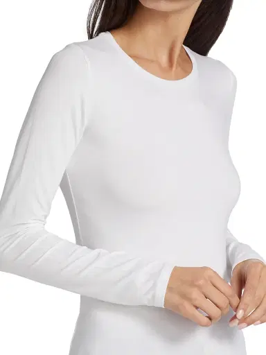 MAJESTIC FILATURES Women's Soft Touch Long-Sleeve Crewneck Top - Blanc - Size Large | Thumbnail 6 MAJESTIC FILATURES Women's Soft Touch Long-Sleeve Crewneck Top - Blanc - Size Large | Thumbnail 6