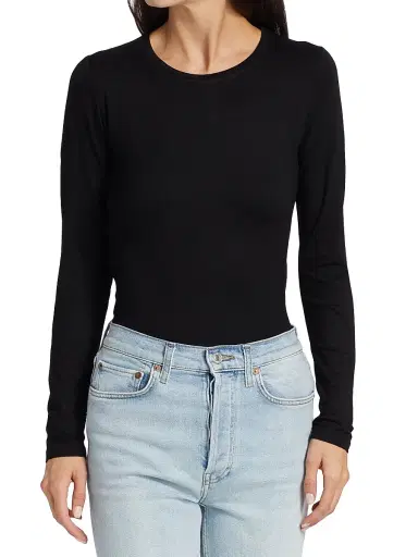 MAJESTIC FILATURES Women's Soft Touch Long-Sleeve Top - Noir - Size Large | Thumbnail 3 MAJESTIC FILATURES Women's Soft Touch Long-Sleeve Top - Noir - Size Large | Thumbnail 3
