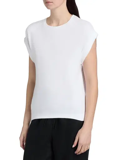 MAJESTIC FILATURES Women's French Terry Crewneck T-Shirt - Blanc - Size Large | Thumbnail 4 MAJESTIC FILATURES Women's French Terry Crewneck T-Shirt - Blanc - Size Large | Thumbnail 4