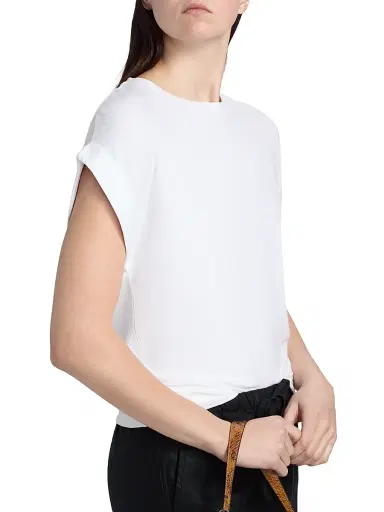 MAJESTIC FILATURES Women's French Terry Crewneck T-Shirt - Blanc - Size Large | Thumbnail 6 MAJESTIC FILATURES Women's French Terry Crewneck T-Shirt - Blanc - Size Large | Thumbnail 6