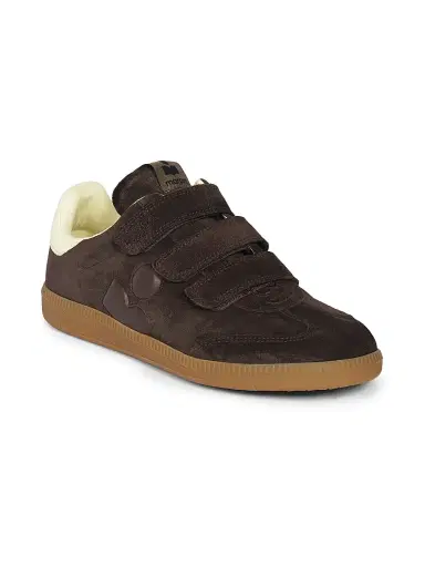 Isabel Marant Women's Beth Colorblocked Suede Low-Top Sneakers - Chocolate Light Yellow | Thumbnail 2 Isabel Marant Women's Beth Colorblocked Suede Low-Top Sneakers - Chocolate Light Yellow | Thumbnail 2