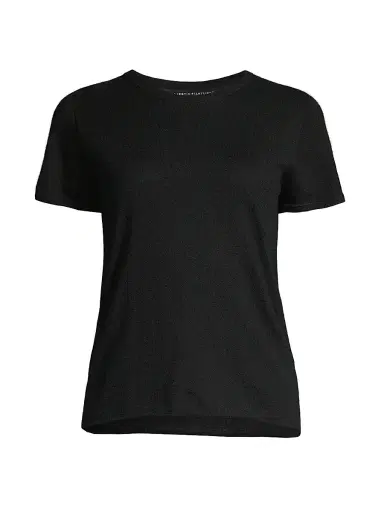 MAJESTIC FILATURES Women's Cashmere Short-Sleeve Tee - Noir - Size Large | Thumbnail 1 MAJESTIC FILATURES Women's Cashmere Short-Sleeve Tee - Noir - Size Large | Thumbnail 1