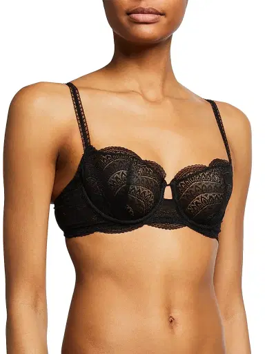 Simone Pérèle Women's Karma Demi Cup Underwire Bra - Black | Thumbnail 3 Simone Pérèle Women's Karma Demi Cup Underwire Bra - Black | Thumbnail 3