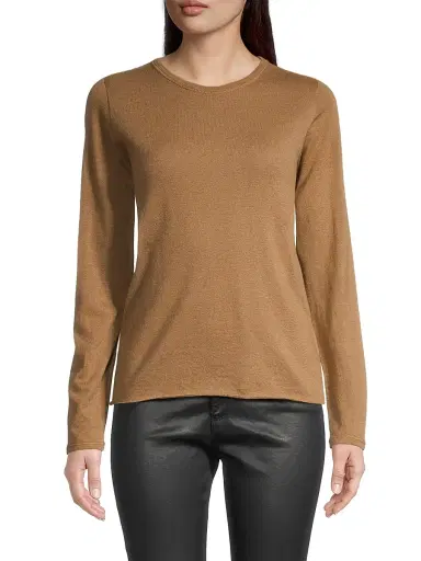 MAJESTIC FILATURES Women's Cashmere Crewneck Sweater | Thumbnail 3 MAJESTIC FILATURES Women's Cashmere Crewneck Sweater | Thumbnail 3