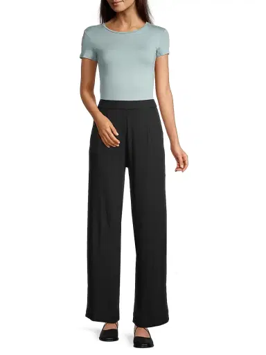 Majestic Filatures Women's Soft Touch Straight-Leg Pants - Noir | Thumbnail 2 Majestic Filatures Women's Soft Touch Straight-Leg Pants - Noir | Thumbnail 2