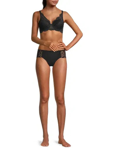 Simone Pérèle Women's Karma Molded Lace Bra - Black | Thumbnail 2 Simone Pérèle Women's Karma Molded Lace Bra - Black | Thumbnail 2