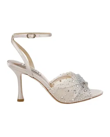 BADGLEY MISCHKA Cameryn Embellished Mesh Ankle-Strap Sandals | Thumbnail 1 BADGLEY MISCHKA Cameryn Embellished Mesh Ankle-Strap Sandals | Thumbnail 1