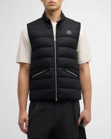 Moncler Men's Gallienne Cashmere-Blend Down Vest | Thumbnail 4 Moncler Men's Gallienne Cashmere-Blend Down Vest | Thumbnail 4