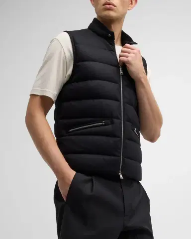 Moncler Men's Gallienne Cashmere-Blend Down Vest | Thumbnail 7 Moncler Men's Gallienne Cashmere-Blend Down Vest | Thumbnail 7