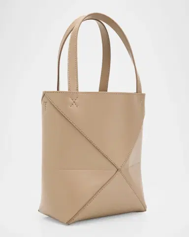Loewe Puzzle Fold Mini Tote Bag in Shiny Leather | Thumbnail 2 Loewe Puzzle Fold Mini Tote Bag in Shiny Leather | Thumbnail 2