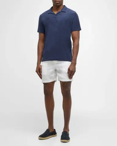 Onia Men 's Air Linen Pull-On Shorts | Thumbnail 2 Onia Men 's Air Linen Pull-On Shorts | Thumbnail 2