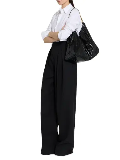 Saint Laurent Women's Niki Shopping Bag in Vintage Leather - Black | Thumbnail 3 Saint Laurent Women's Niki Shopping Bag in Vintage Leather - Black | Thumbnail 3