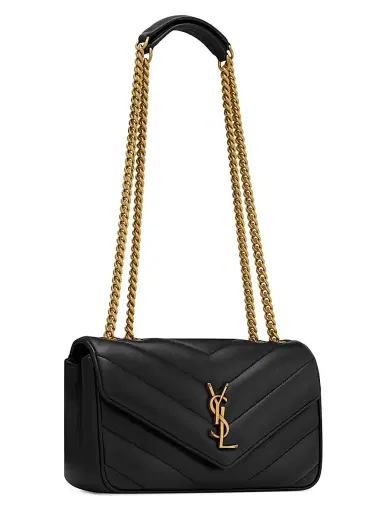 Saint Laurent Women's Loulou Shoulder Bag in Lambskin Leather - Noir | Thumbnail 5 Saint Laurent Women's Loulou Shoulder Bag in Lambskin Leather - Noir | Thumbnail 5
