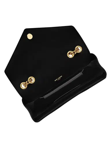 Saint Laurent Women's Loulou Shoulder Bag in Lambskin Leather - Noir | Thumbnail 6 Saint Laurent Women's Loulou Shoulder Bag in Lambskin Leather - Noir | Thumbnail 6