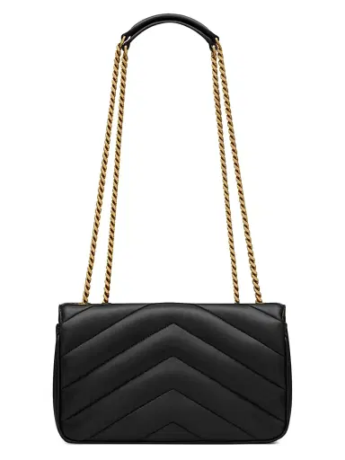 Saint Laurent Women's Loulou Shoulder Bag in Lambskin Leather - Noir | Thumbnail 8 Saint Laurent Women's Loulou Shoulder Bag in Lambskin Leather - Noir | Thumbnail 8