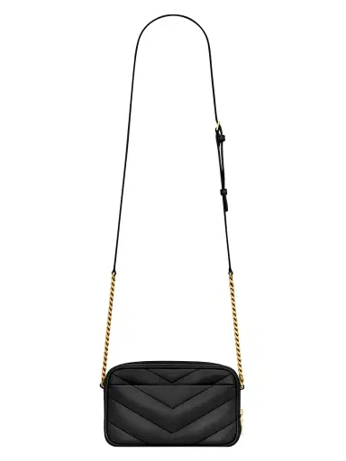 Saint Laurent Women's Lambskin Loulou Mini Crossbody Bag - Black | Thumbnail 2 Saint Laurent Women's Lambskin Loulou Mini Crossbody Bag - Black | Thumbnail 2