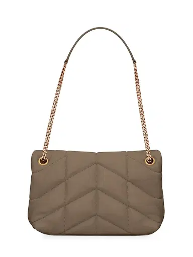 Saint Laurent Women's Puffer Shoulder Bag in Nappa Leather - Brown | Thumbnail 3 Saint Laurent Women's Puffer Shoulder Bag in Nappa Leather - Brown | Thumbnail 3