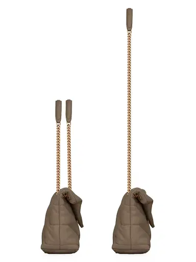 Saint Laurent Women's Puffer Shoulder Bag in Nappa Leather - Brown | Thumbnail 4 Saint Laurent Women's Puffer Shoulder Bag in Nappa Leather - Brown | Thumbnail 4