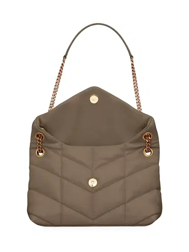 Saint Laurent Women's Puffer Shoulder Bag in Nappa Leather - Brown | Thumbnail 5 Saint Laurent Women's Puffer Shoulder Bag in Nappa Leather - Brown | Thumbnail 5