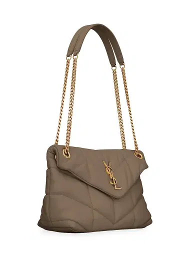 Saint Laurent Women's Puffer Shoulder Bag in Nappa Leather - Brown | Thumbnail 6 Saint Laurent Women's Puffer Shoulder Bag in Nappa Leather - Brown | Thumbnail 6