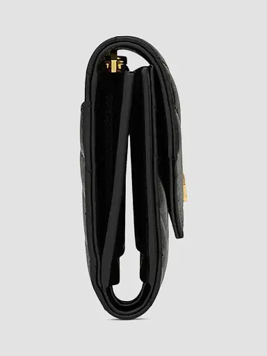 Saint Laurent Women's Cassandre Matelassé Compact Tri-Fold Wallet in Lambskin - Black | Thumbnail 3 Saint Laurent Women's Cassandre Matelassé Compact Tri-Fold Wallet in Lambskin - Black | Thumbnail 3