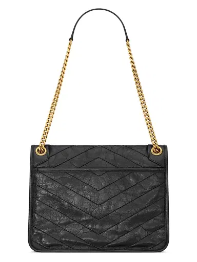 Saint Laurent Women's Niki Shoulder Bag in Vintage Leather - Black | Thumbnail 7 Saint Laurent Women's Niki Shoulder Bag in Vintage Leather - Black | Thumbnail 7