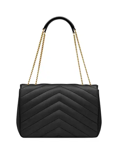 Saint Laurent Women's Loulou Shoulder Bag in Lambskin Leather - Noir | Thumbnail 8 Saint Laurent Women's Loulou Shoulder Bag in Lambskin Leather - Noir | Thumbnail 8