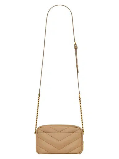 Saint Laurent Women's Lambskin Loulou Mini Crossbody Bag - Natural Tan | Thumbnail 2 Saint Laurent Women's Lambskin Loulou Mini Crossbody Bag - Natural Tan | Thumbnail 2