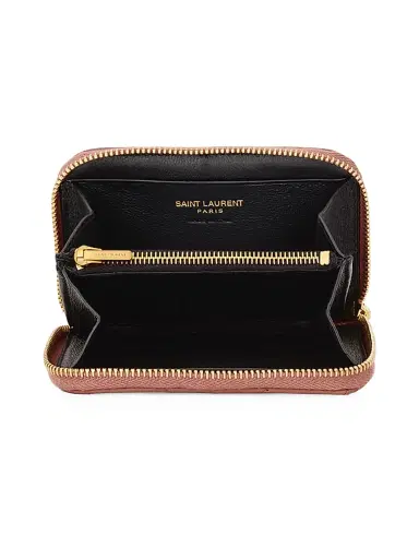 Saint Laurent Women's Cassandre Change Purse in Lambskin - Barely Pink | Thumbnail 2 Saint Laurent Women's Cassandre Change Purse in Lambskin - Barely Pink | Thumbnail 2